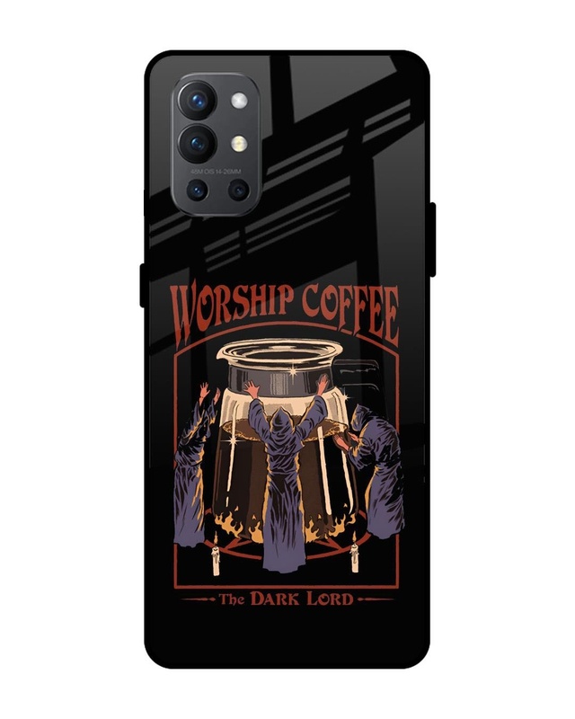 Shop Coffee Workship Premium Glass Case for OnePlus 9R (Shock Proof, Scratch Resistant)-Front