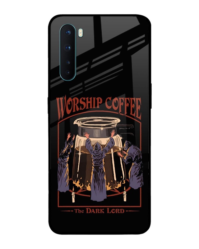 Shop Coffee Workship Premium Glass Case for OnePlus Nord (Shock Proof, Scratch Resistant)-Front