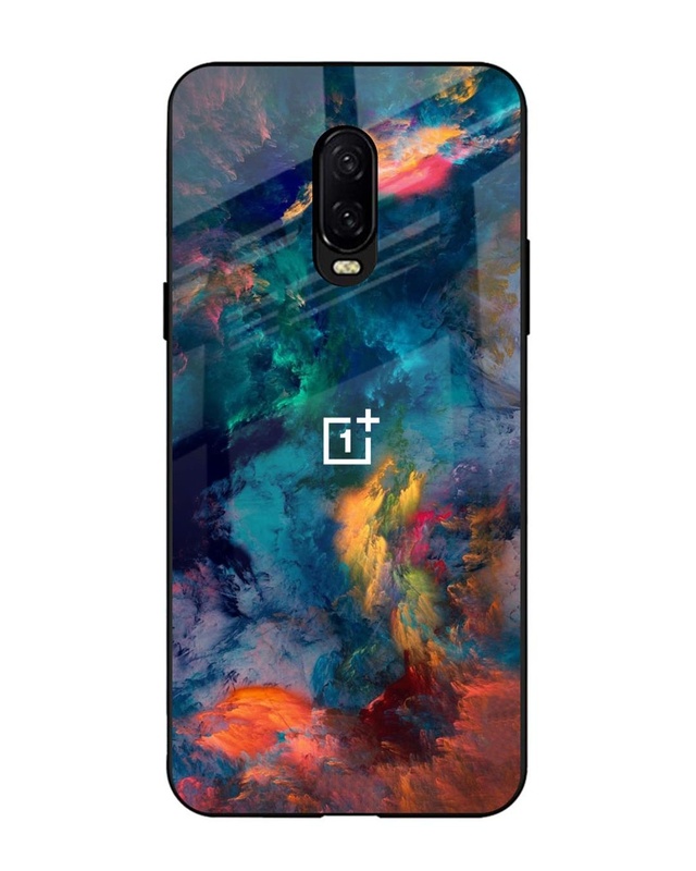 Shop Colored Storm Premium Glass Case for OnePlus 6T(Shock Proof, Scratch Resistant)-Front