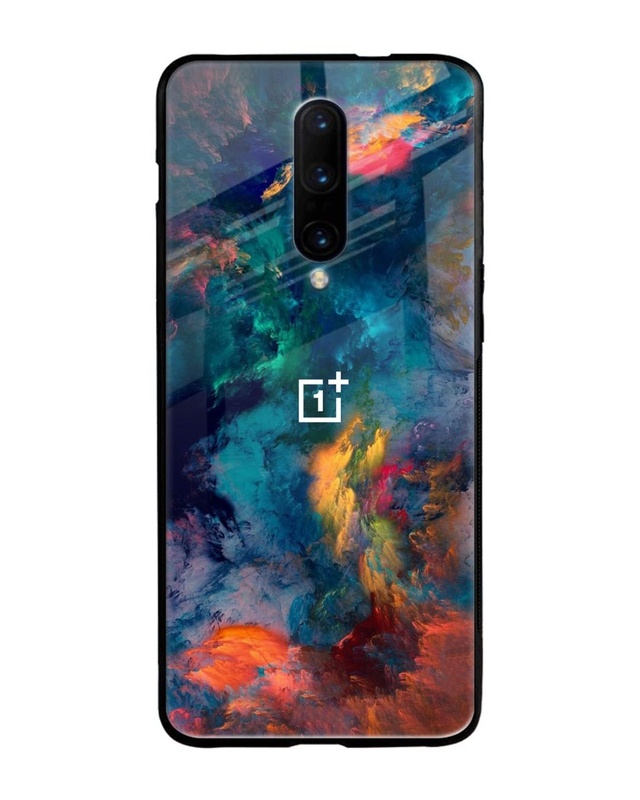 Shop Colored Storm Premium Glass Case for OnePlus 7 Pro(Shock Proof, Scratch Resistant)-Front