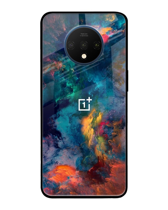 Shop Colored Storm Premium Glass Case for OnePlus 7T(Shock Proof, Scratch Resistant)-Front