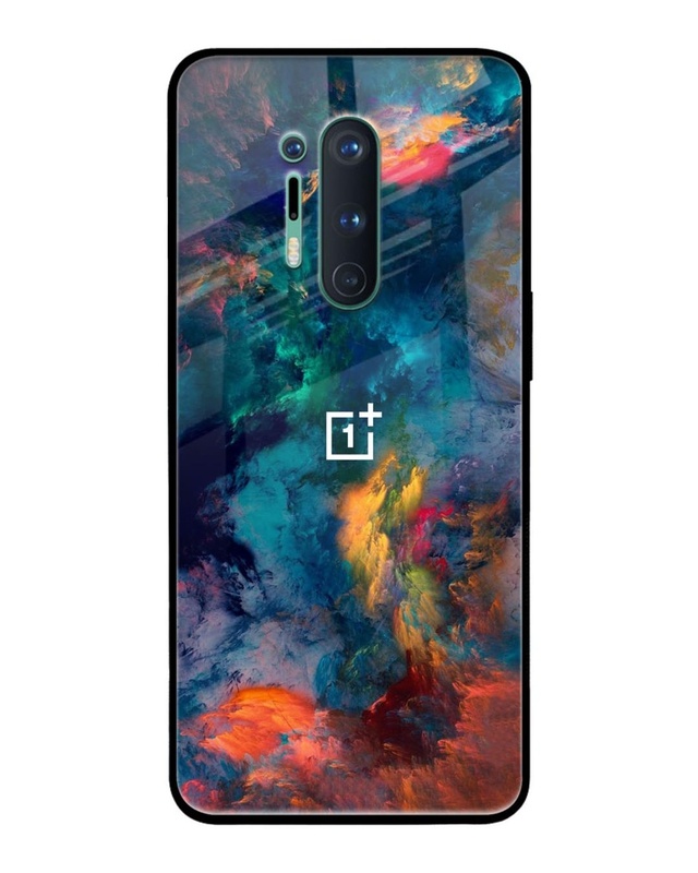 Shop Colored Storm Premium Glass Case for OnePlus 8 Pro(Shock Proof, Scratch Resistant)-Front