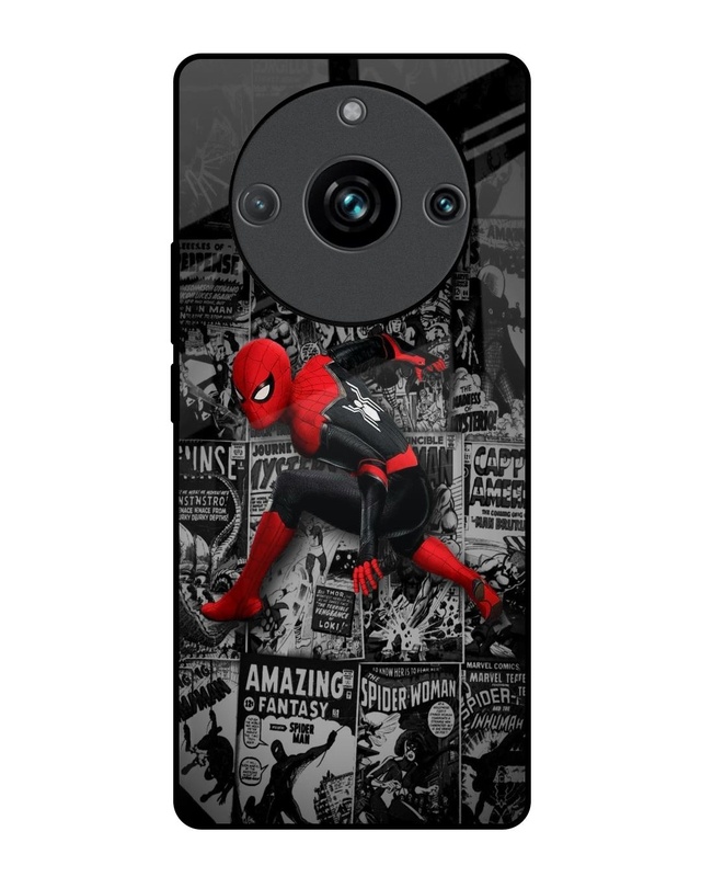 Shop Comic Art Premium Glass Case for Realme 11 Pro+ 5G (Shock Proof, Scratch Resistant)-Front