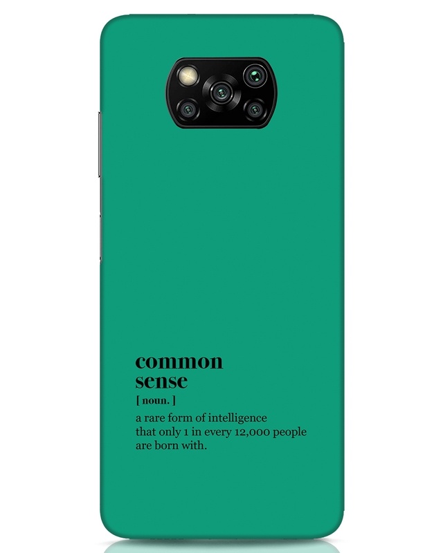 Shop Common Sense Designer Hard Cover for Xiaomi Poco x3-Front