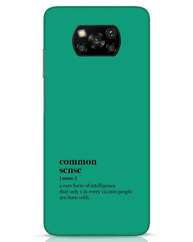 Shop Common Sense Designer Hard Cover for Xiaomi Poco X3 Pro-Front