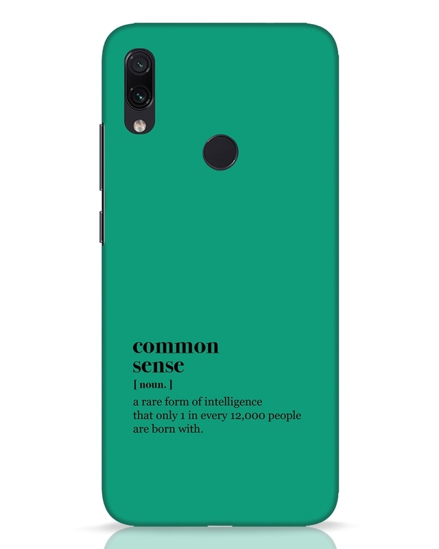 Shop Common Sense Designer Hard Cover for Xiaomi Redmi Note 7 Pro-Front