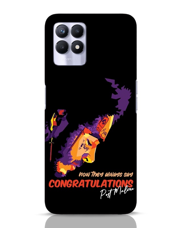 Shop Congratulations Malone Designer Hard Cover for Realme 8i-Front