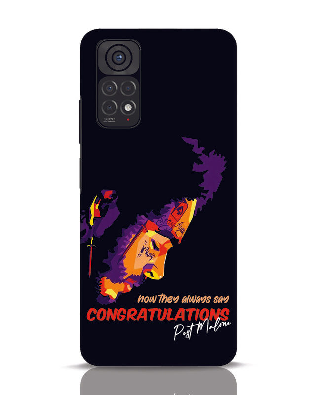 Shop Congratulations Malone Designer Hard Cover for Redmi Note 11-Front
