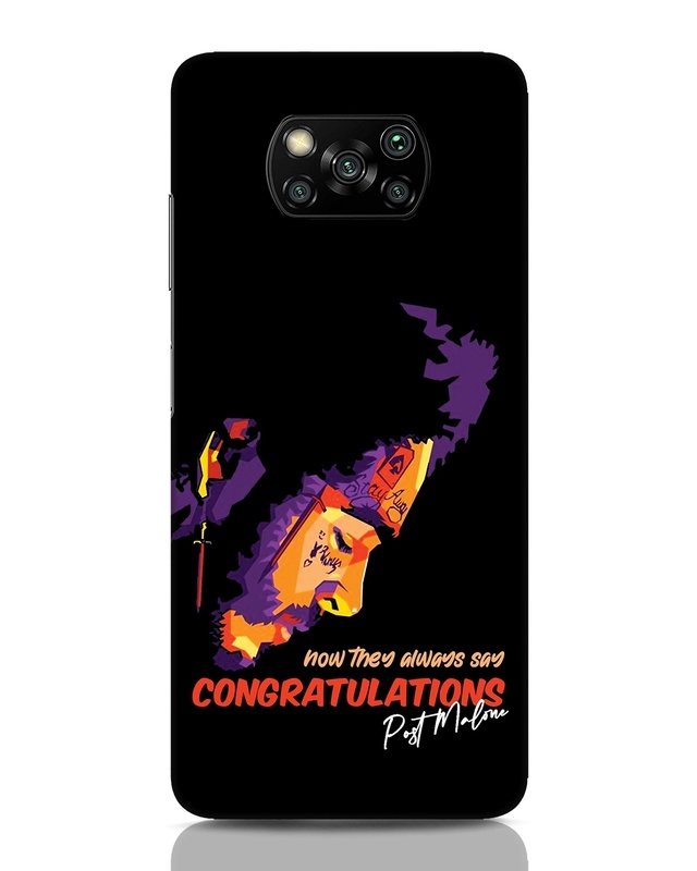 Shop Congratulations Malone Designer Hard Cover for Xiaomi Poco x3-Front