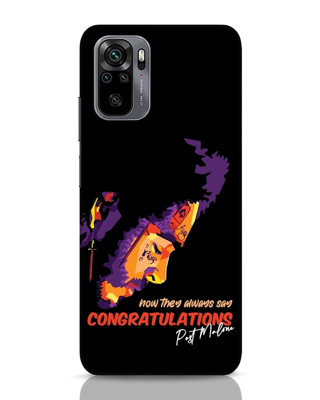 Shop Congratulations Malone Designer Hard Cover for Xiaomi Redmi Note 10-Front