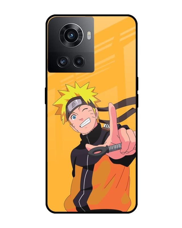 Shop Cool Naruto Premium Glass Case for Oneplus 10R 5G (Shock Proof,Scratch Resistant)-Front
