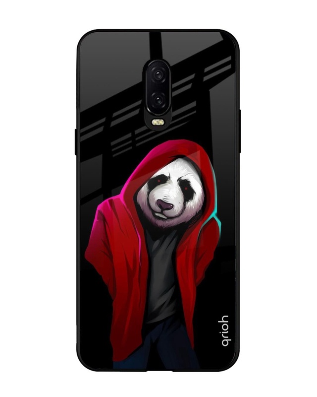 Shop Cool Panda Premium Glass Case for OnePlus 6T (Shock Proof, Scratch Resistant)-Front