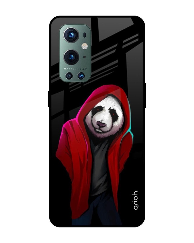 Shop Cool Panda Premium Glass Case for OnePlus 9 Pro (Shock Proof, Scratch Resistant)-Front