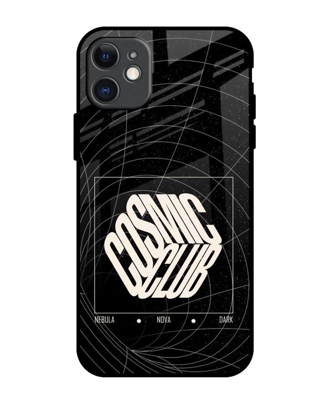 Cosmic Club Premium Glass Cover for Apple iPhone 11-Front Bewakoof Shop Cosmic Club Premium Glass Cover for Apple iPhone 11-Front