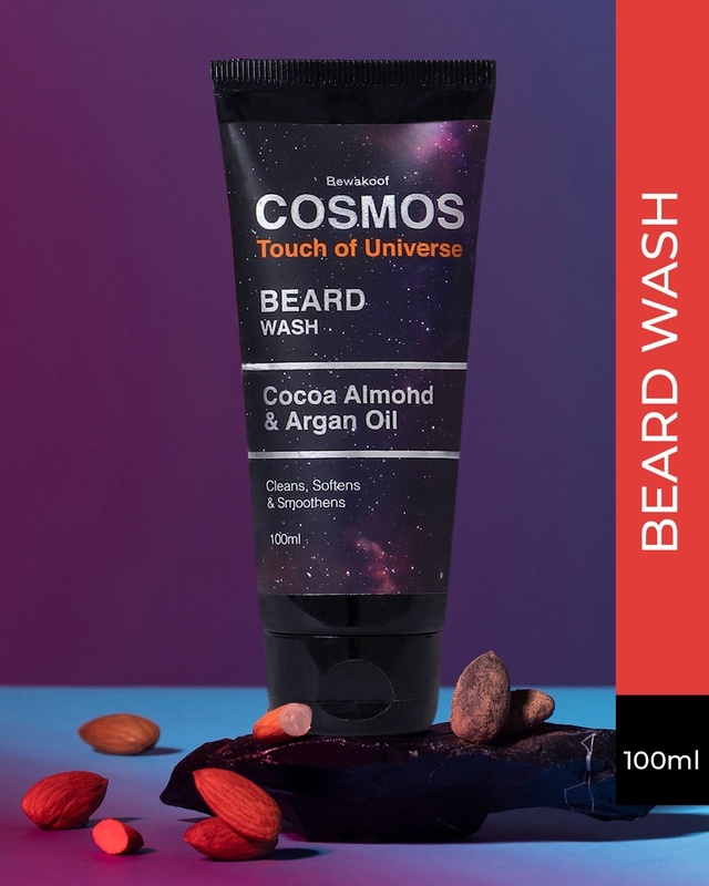 Shop COSMOS Beard Wash by Bewakoof with Cocoa Almond and Argan Oil 100ml-Front