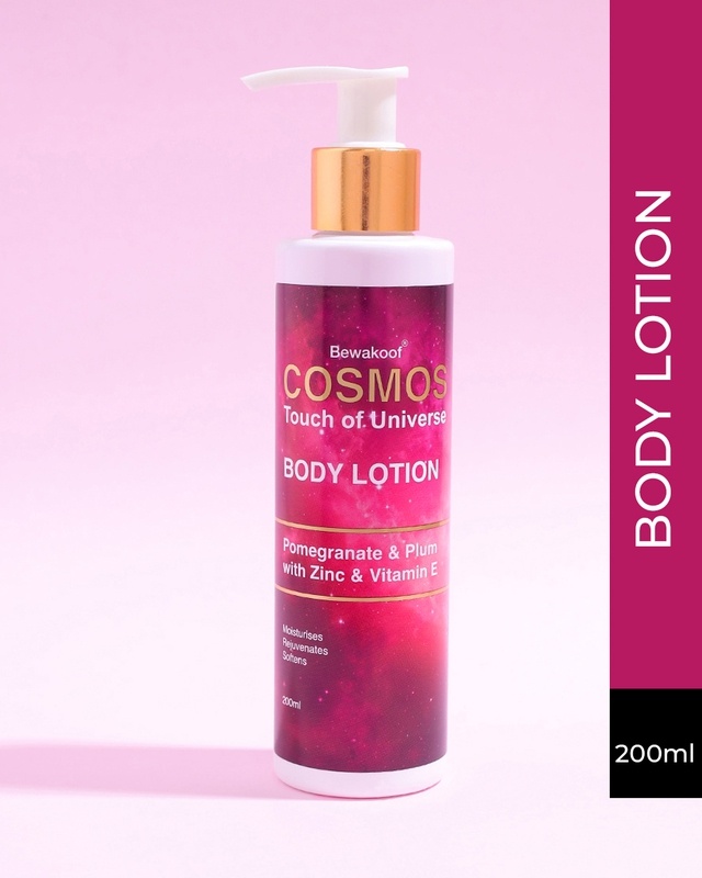 Shop COSMOS Body Lotion By Bewakoof With Pomegranate & Plum with Zinc & Vitamin E 200ml-Front