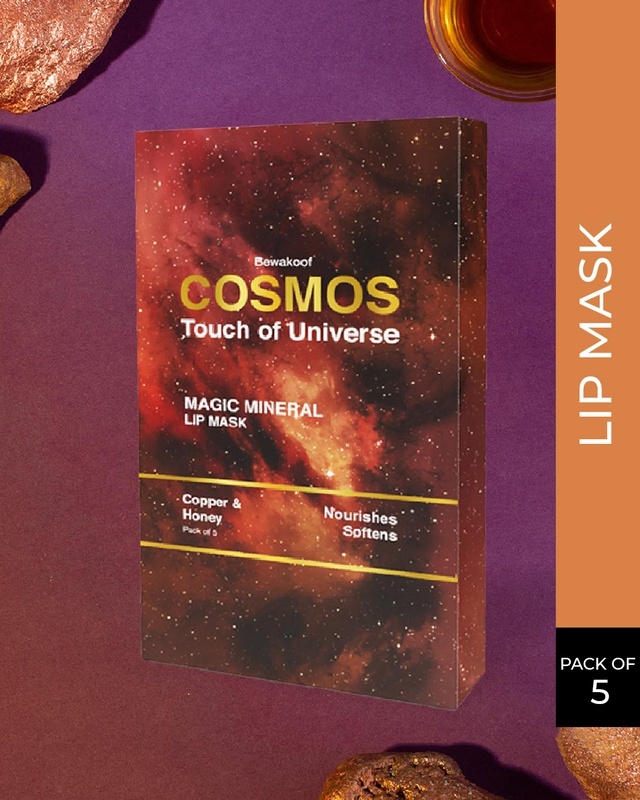 Shop COSMOS Magic Mineral Lip Mask by Bewakoof with Copper & Honey (Pack of 5)-Front