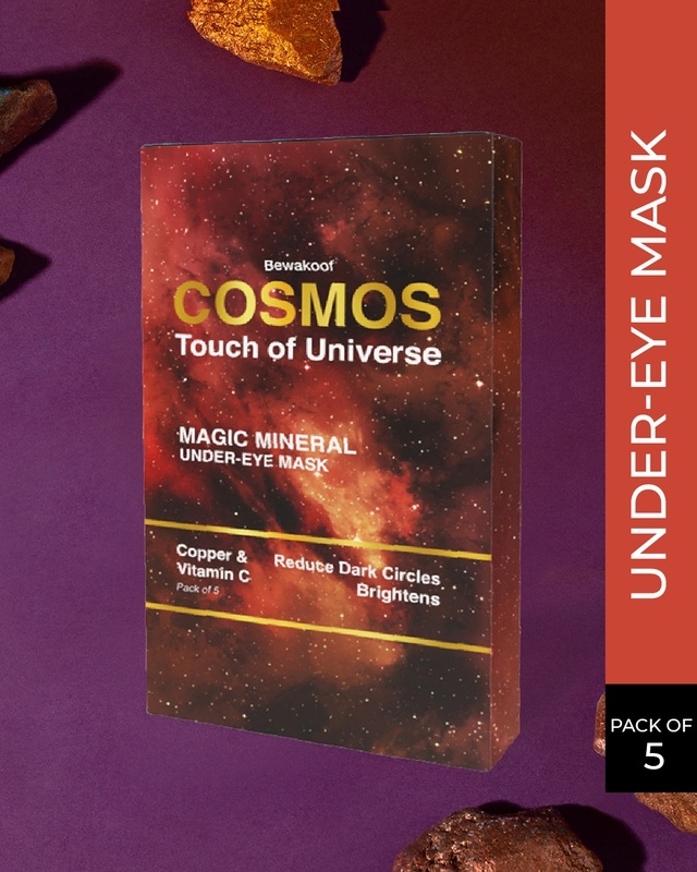 Shop COSMOS Magic Mineral Under Eye Mask by Bewakoof with Copper & Vitamin C (Pack Of 5)-Front