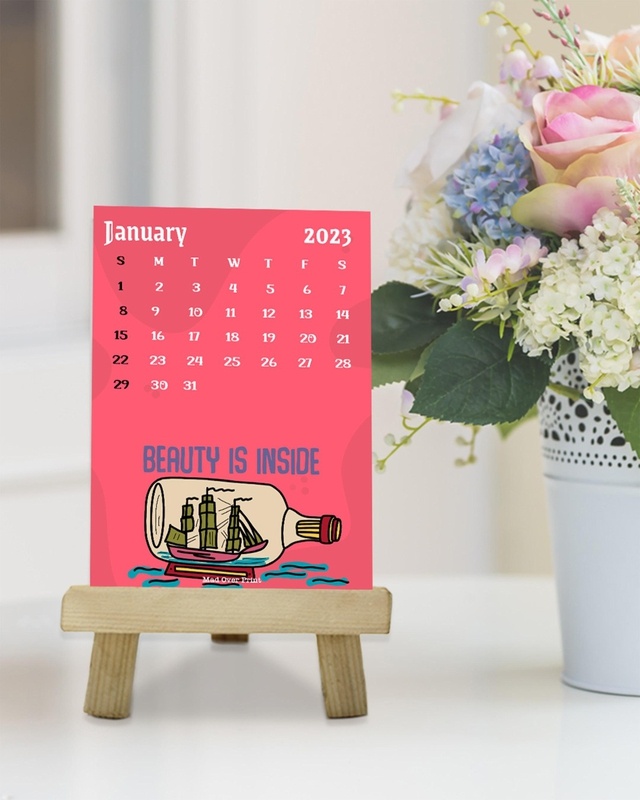 Shop Creative Doodle Desk Calendar for 2023 (A6 Size)-Front