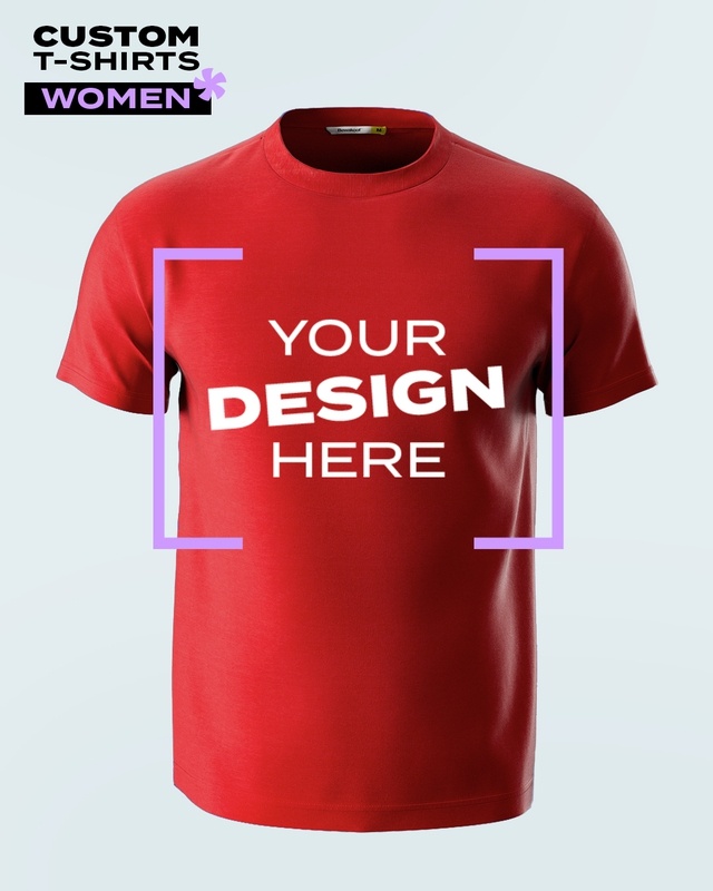 Shop Women's Red Customizable T-shirt-Front