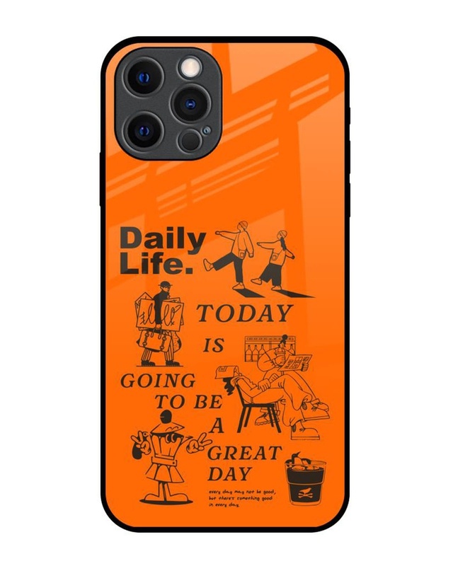 Shop Daily Life Premium Glass Cover for Apple iPhone 12 Pro-Front