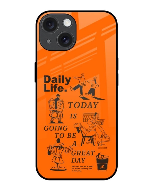 Daily Life Premium Glass Cover for Apple iPhone 15