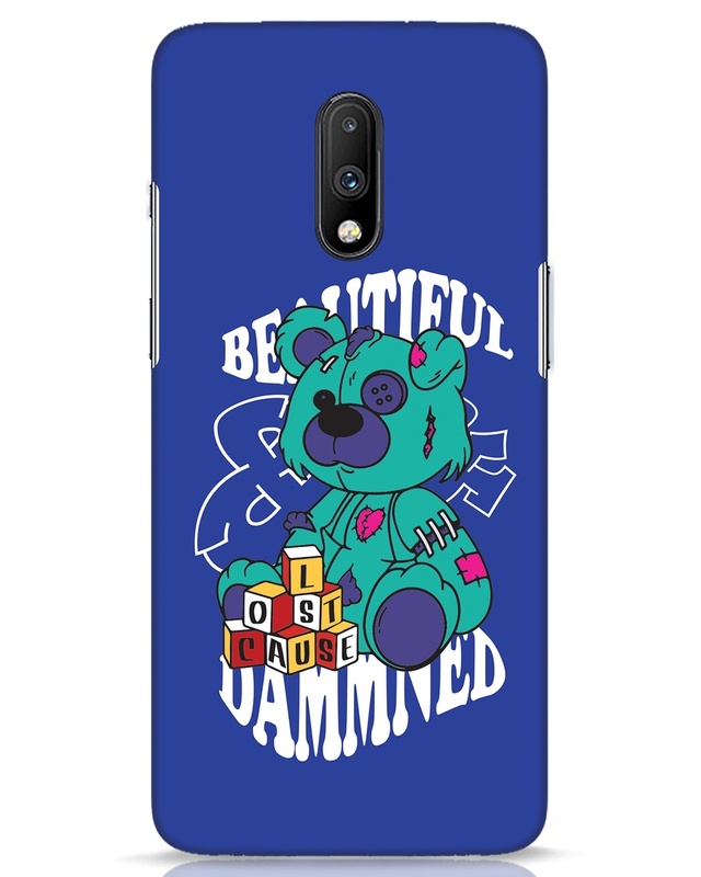 Shop Dammed Teddy Designer Hard Cover for OnePlus 7-Front