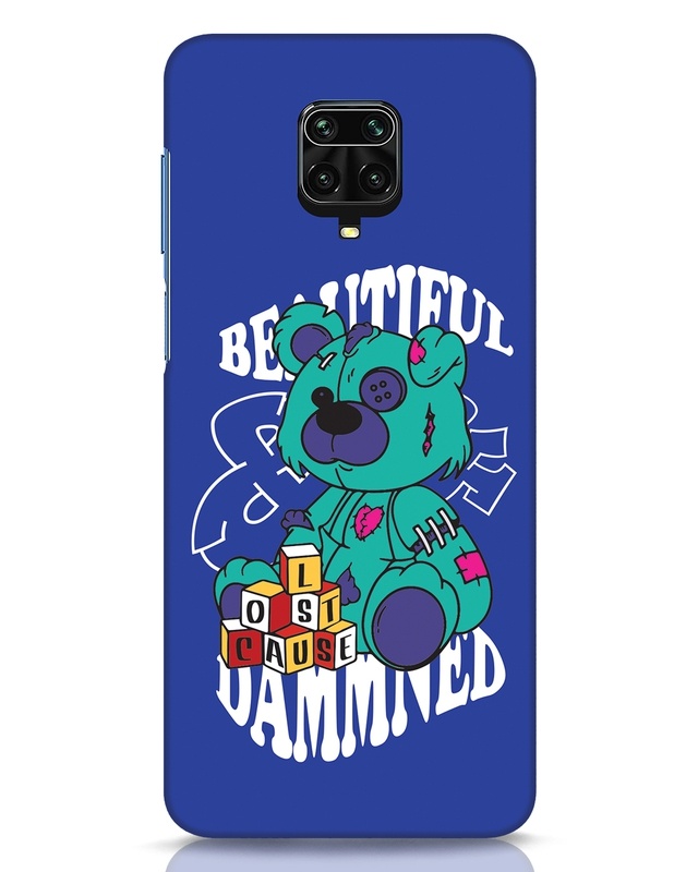 Shop Dammed Teddy Designer Hard Cover for Xiaomi Redmi Note 9 Pro Max-Front