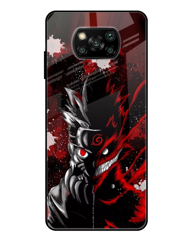 Shop Dark Character Premium Glass Case for Xiaomi Poco x3 (Shock Proof, Scratch Resistant)-Front