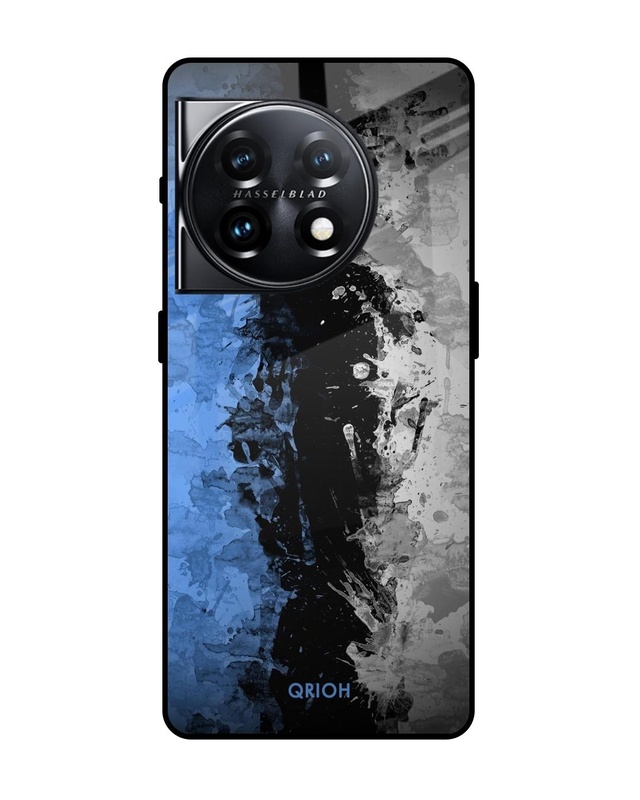 Shop Dark Grunge Premium Glass Case for OnePlus 11 5G (Shock Proof, Scratch Resistant)-Front