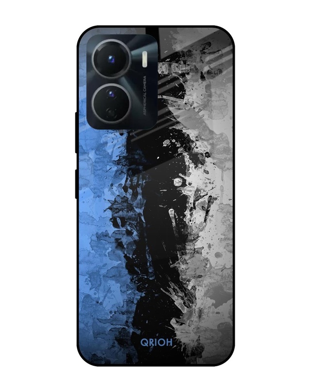 Shop Dark Grunge Printed Premium Glass Case for Vivo Y16 (Shock Proof,Scratch Resistant)-Front