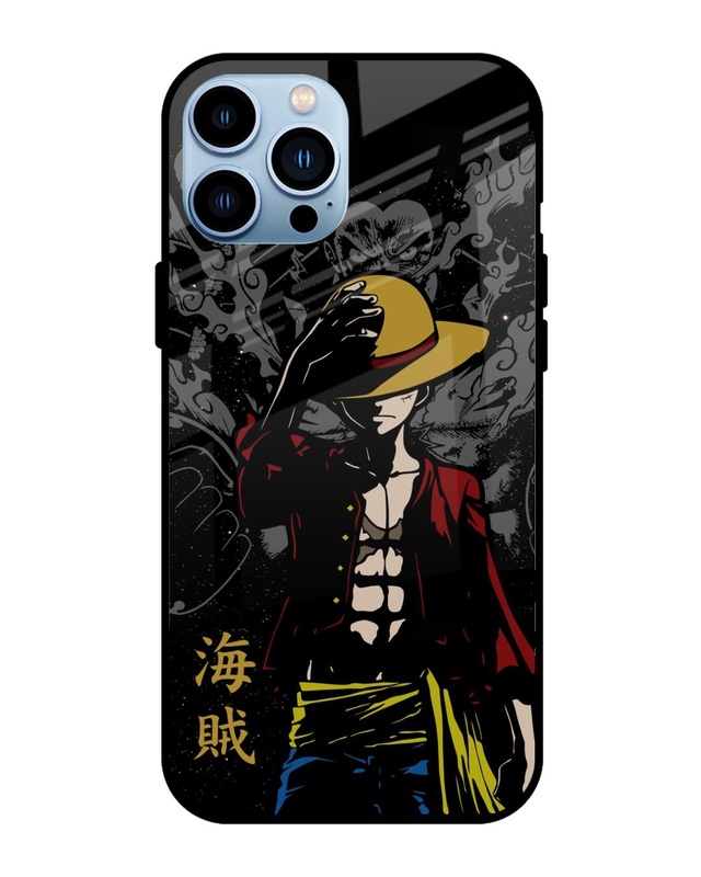 Shop Dark Luffy Premium Glass Case for Apple iPhone 13 Pro (Shock Proof,Scratch Resistant)-Front