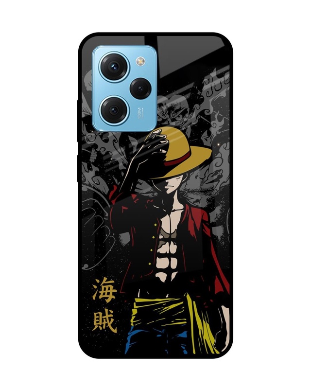 Shop Dark Luffy Premium Glass Case for Poco X5 Pro 5G (Shock Proof, Scratch Resistant)-Front