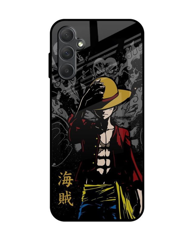 Dark Luffy Premium Glass Case for Samsung Galaxy M14 5G (Shock Proof, Scratch Resistant)