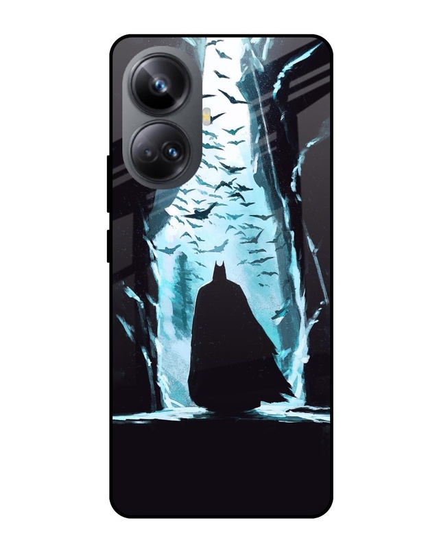 Shop Dark Man In Cave Premium Glass Case for Realme 10 Pro+ 5G (Shock Proof, Scratch Resistant)-Front
