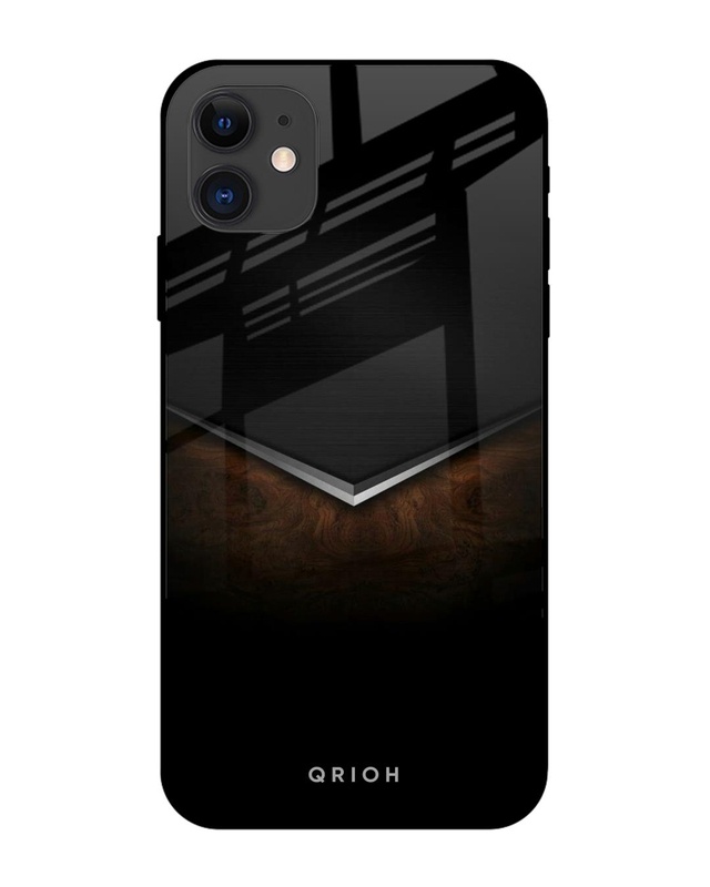 Shop Dark Walnut Premium Glass Case for Apple iPhone 12 Mini (Shock Proof, Scratch Resistant)-Front