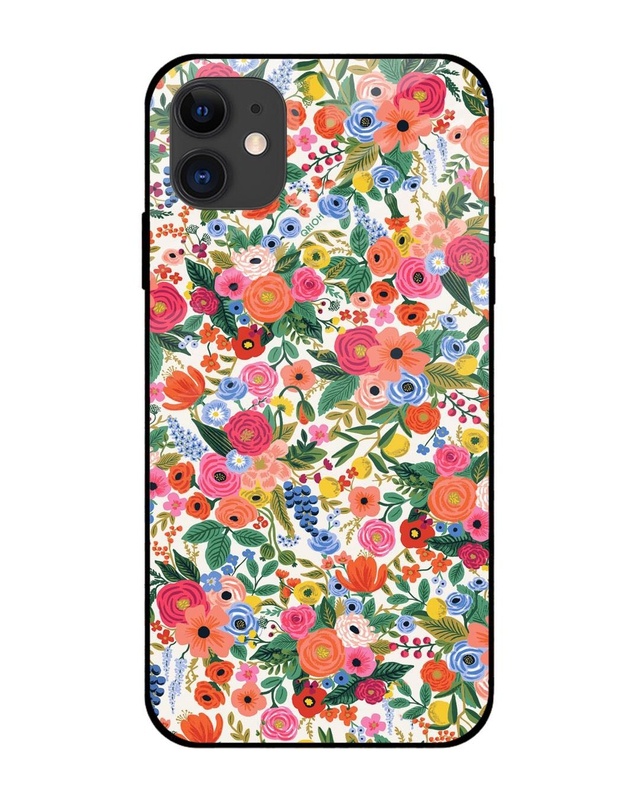 Shop Daylight Floral Art Premium Glass Case for Apple iPhone 12 (Shock Proof, Scratch Resistant)-Front