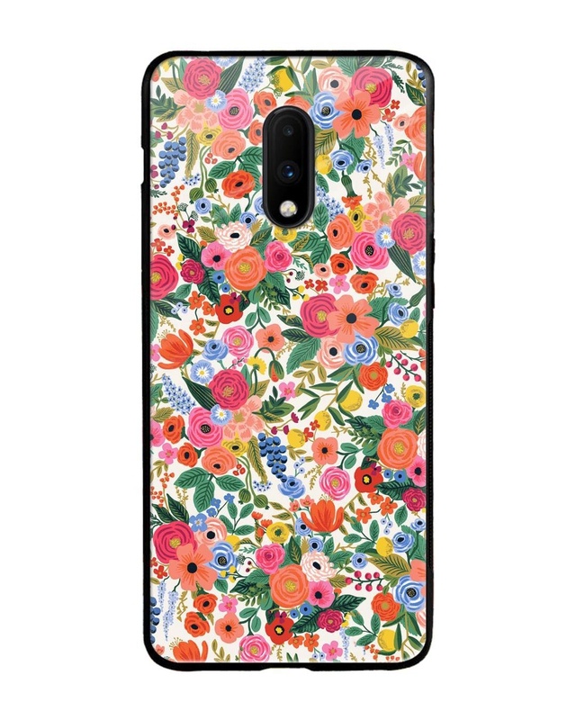 Shop Daylight Floral Art Premium Glass Case for OnePlus 7 (Shock Proof, Scratch Resistant)-Front
