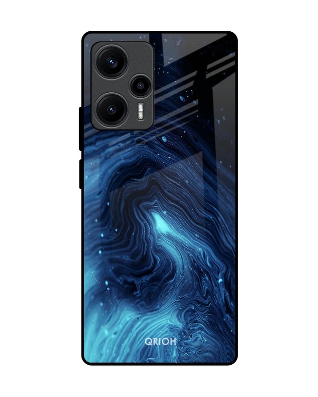 Shop Dazzling Ocean Gradient Premium Glass Case for Poco F5 5G (Shock Proof, Scratch Resistant)-Front