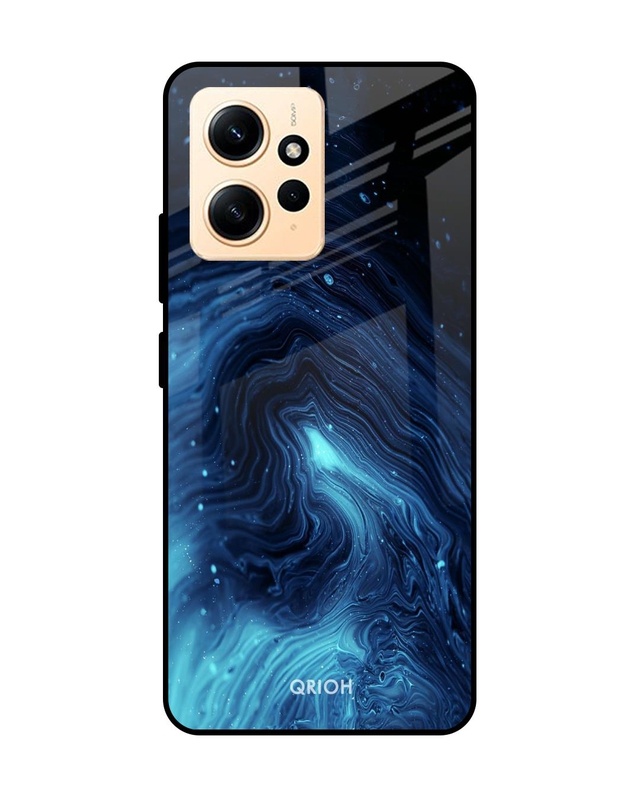 Shop Dazzling Ocean Gradient Premium Glass Case for Redmi Note 12 (Shock Proof, Scratch Resistant)-Front