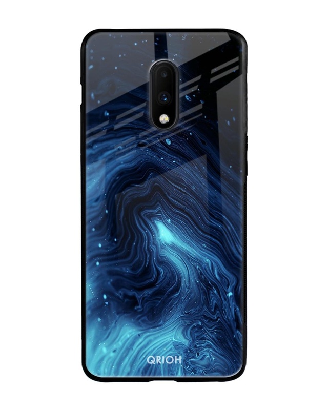 Shop Dazzling Ocean Printed Premium Glass Cover For OnePlus 7 (Impact Resistant, Matte Finish)-Front