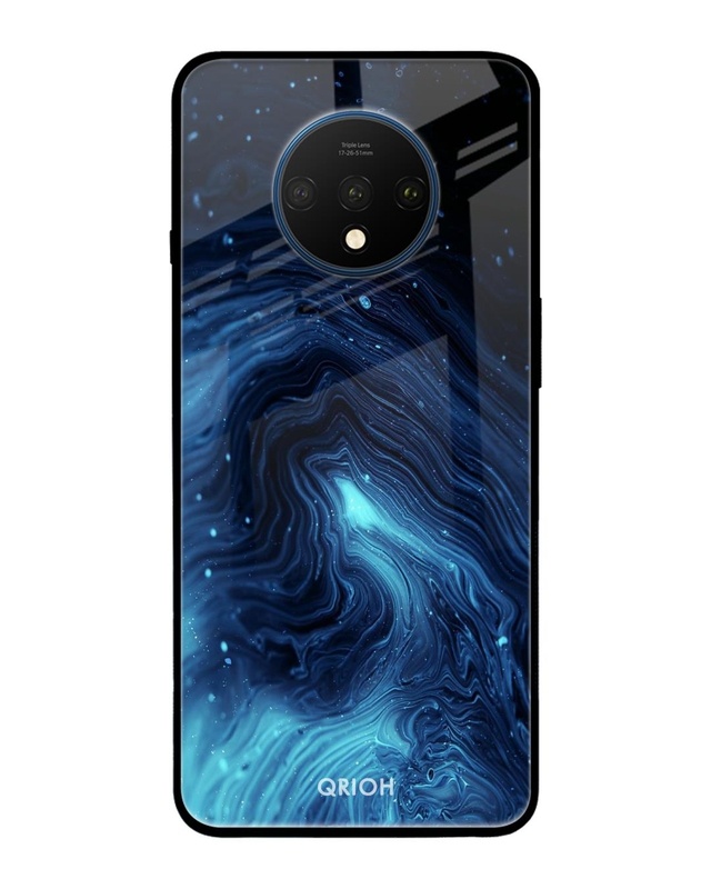 Shop Dazzling Ocean Printed Premium Glass Cover For OnePlus 7T (Impact Resistant, Matte Finish)-Front