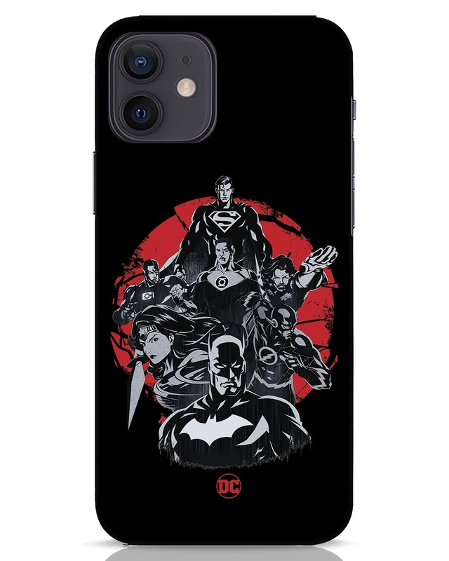 Shop DC Superheroes Designer Hard Cover for Apple iPhone 12-Front
