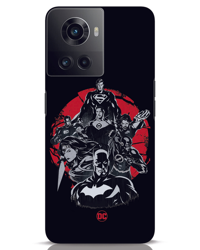 Shop DC Superheroes Designer Hard Cover for OnePlus 10 R-Front