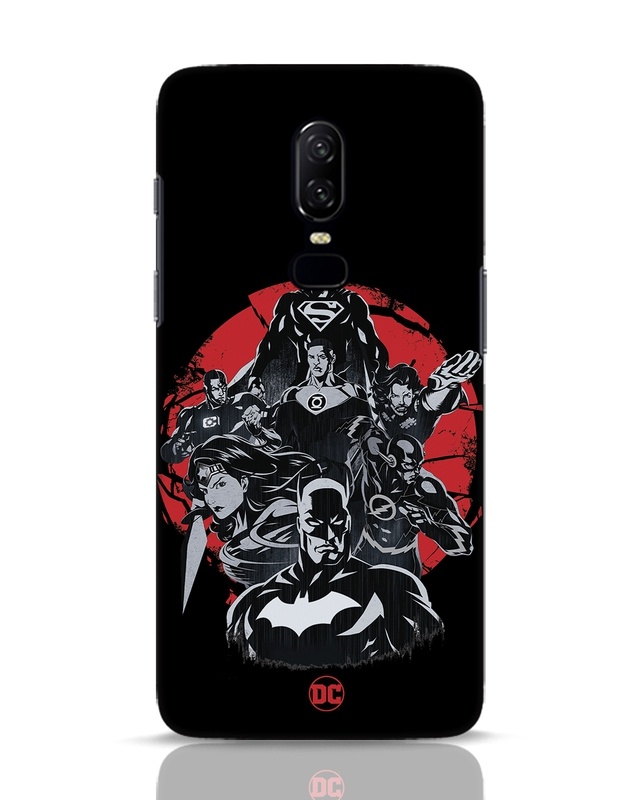 Shop DC Superheroes Designer Hard Cover for OnePlus 6-Front
