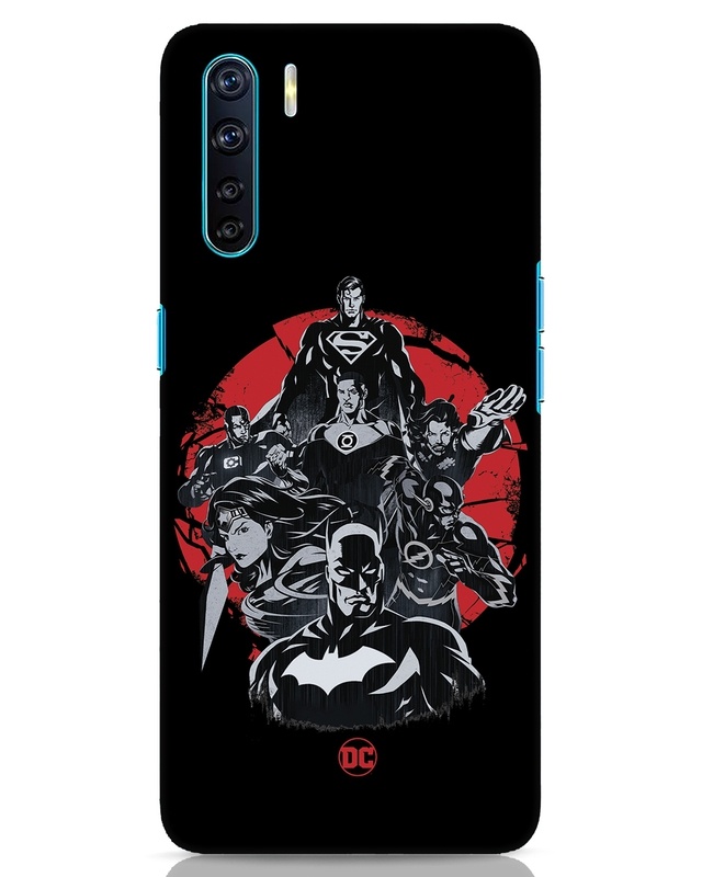 Shop DC Superheroes Designer Hard Cover for Oppo F15-Front