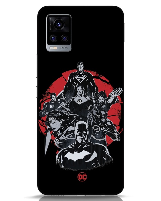 Shop DC Superheroes Designer Hard Cover for Vivo V20-Front