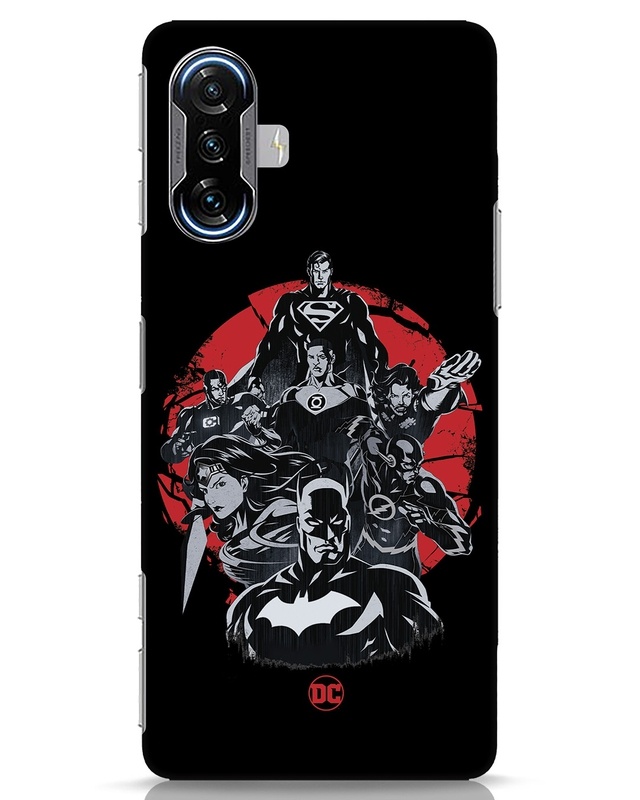 Shop DC Superheroes Designer Hard Cover for Xiaomi POCO F3 GT-Front