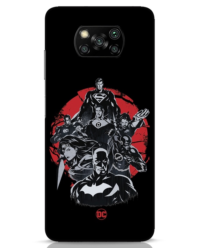 Shop DC Superheroes Designer Hard Cover for Xiaomi Poco X3 Pro-Front