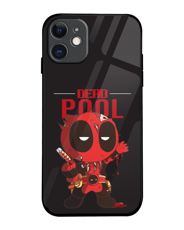Deadpool Premium Glass Cover for Apple iPhone 11-Front Bewakoof Shop Deadpool Premium Glass Cover for Apple iPhone 11-Front